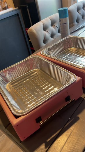 DIY Foil Pan Holders. I saw these on #pinterest and I had to DIY them. Tgese wre great for special occasions. #food #foilpanholder #diy #fyp #viral