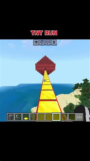 TNT RUN (OP Ending ) 😨 98% #minecraft #shorts