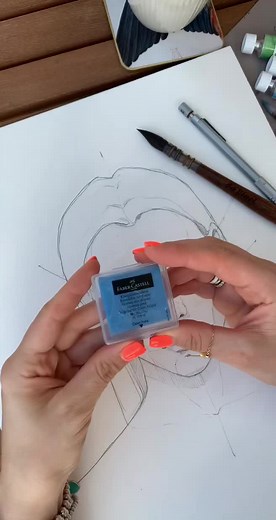 Love love love to use new eraser 😄😂 #drawing #sketching #drawingprocess