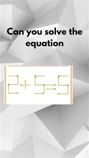 Matchstick Puzzle 8 #MatchstickPuzzle #BrainTeaser #Puzzle #MindGames #maths #shorts #CanYouSolve