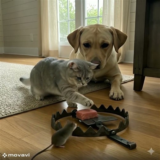 Will It Press the Trap? One Wrong Move and SNAP!#catdanger #snaptrap #shortclips