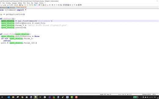 Import Point Cloud with Python API