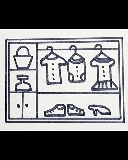 how to draw wardrobe easy step by step drawing for beginners