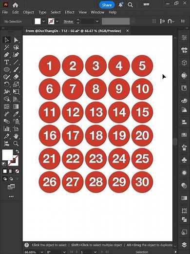 Adobe Illustrator 2026 – Tips for using Scripts Make Numbers Sequence #ducthangds