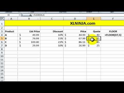 Excel Floor and Ceiling Functions
