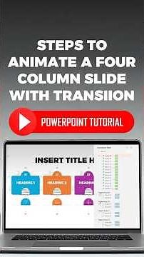 Steps to animate a four column slide with transition