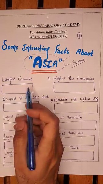 81K views · 2.8K reactions | World Geography |  | Continents | Asia  | Salient Features of Asia | General Knowledge | Burhan's Preparatory Academy | 03155409147 | #kPSC #kpsc #KPK #FPSC #Pakistan #kpsc #kPSC #generalknowledge #Sindh #KPK #Punjab #Baluchistan | Burhan's Preparatory Academy | Facebook