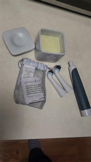 Quick kitchen reset using my mini vacuum and power scrubber. 🧼✨️❤️ Little tools that work hard!