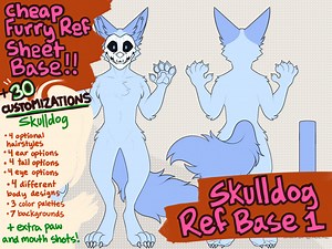 Furry Skulldog Reference Sheet Base 1