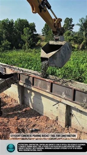 Efficient Concrete Pouring Bucket Tool for Construction #tools