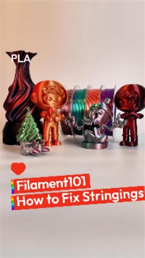 Multicolor Filaments for 3D Printing on Instagram: "How to reduce stringings? Let's fix this together! ✨⁠ ⁠ #Filament101 #3DPrintingTips #AmolenFilament #amolen #3dprinting"