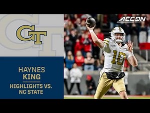 Georgia Tech QB Haynes King Highlights vs. NC State