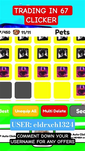 TRADING 67S IN 67 CLICKER #677 #clickergames #roblox #robloxgames #trending