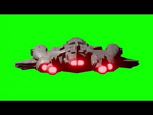 Cool Spaceship on green screen | Free VFX | 3 angles