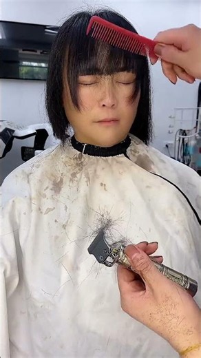 I designed a hairstyle for an older woman, and the ending was truly amazing! #barbershop