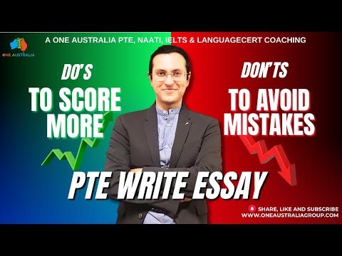 PTE WRITE ESSAY TEMPLATE | Get 90/90 IN PTE WRITING | A ONE AUSTRALIA |