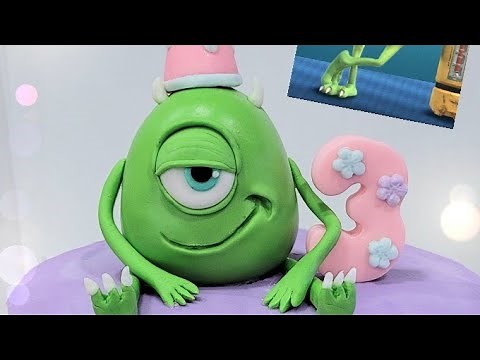 Easy Fondant Cake Topper Tutorial of Mike from Monster's Inc.