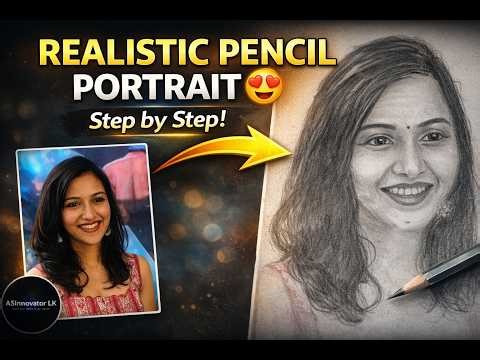 Realistic Pencil Portrait Drawing | Step-by-Step Tutorial ✏️
