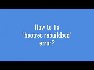 Bootrec rebuildbcd the system cannot find the path specified [FIXED] Windows 11/10