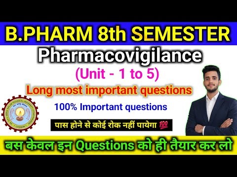 Pharmacovogilance 8th sem important questions | pharmacovogilance long important questions