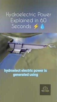 How water generates electricity 💧⚡ Hydroelectric power explained in 60 seconds #Hydroelectricity