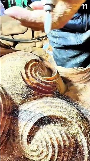 Carving spiral wood patterns with rotary tool