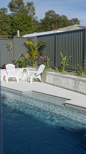 A stunning example of how our fibreglass pools can elevate your backyard 😍 Well done to the team at @narellanpoolshillsdistrict for creating such a beautiful space! Pool Details: Symphony 7 in Grey Quartz #narellanpools #backyard #pooldesign #pool #landscaping | Narellan Pools Australia