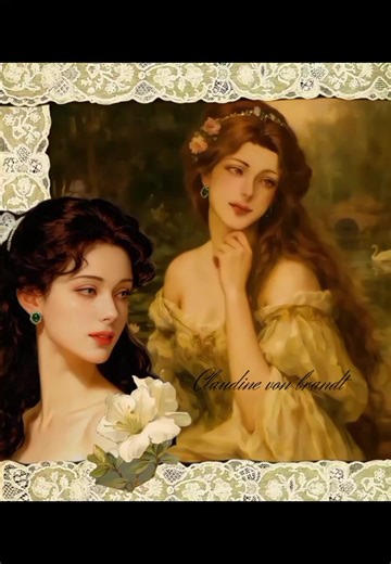 Her hair is a rich reddish-brown, styled in long, slightly wavy tresses that catch the light like polished mahogany.She possesses grey eyes that are often described as calm yet piercing, holding the calculating depth of a woman who views the world as a social chessboard.Her skin is clear and pale, providing a canvas for her signature elegant attire, which she selects with a scholar's eye for detail and a queen's demand for presence. #claudine #cryorbetteryetbeg #claudinevonbrandt #edit #fyp