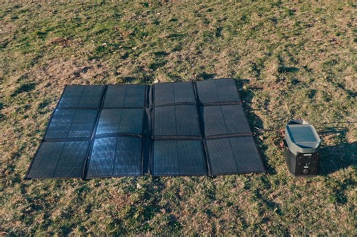 This solar blanket can split in two to provide maximum power