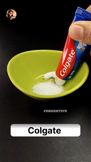 🦷 Yellow Teeth? Try This DIY Teeth Cleaning Hack 😱 | Salt + Lemon + Colgate #shorts