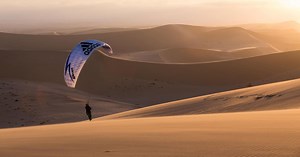 Paragliding the Sand dunes in Namibia