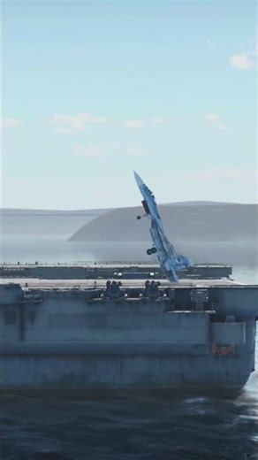 Su-33 Fighter Jet Attempts Insane Cobra Landing on Carrier Deck