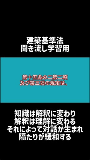 【シャワー学習】建築基準法学習用聞き流し動画 建築基準法 第四章の二 指定建築基準適合判定資格者検定機関等（建築基準適合判定資格者検定事務規程）（報告、検査等）第七十七条の十三 第2項【1分学習】