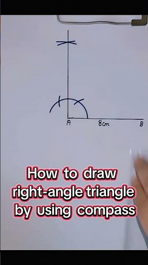How to draw right-angle triangle by using compass #shorts #edits #geometry #maths #ytshorts #growth