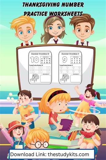 Thanksgiving Number Practice Worksheets for Kids Thanksgiving Math Practice