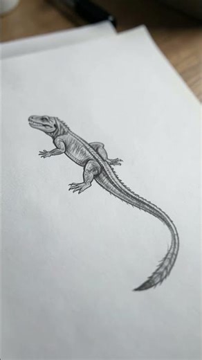 Three-Line Komodo: A Minimalist Dragon in Three Strokes
