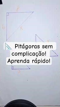 🧠 Matemática fácil: Teorema de Pitágoras! #maths #enem #ramatematica