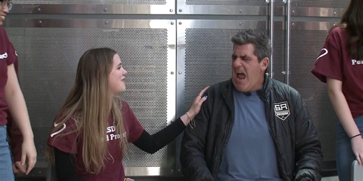 Teacher gets zapped by period cramp simulator to help improve access to menstrual products