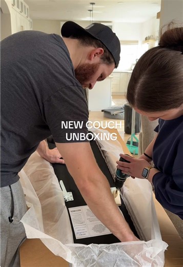 We think we are going to order another middle piece to make it a tad bigger🙈but we LOVE it so far! Living Spaces Kennedy Sectional in Mocha #homefurniture #marriedcouple #husbandandwife #homedecor #modularsofa @Cole Coleman @Living Spaces