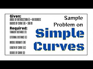 simple curve | Surveying | Sample Problem