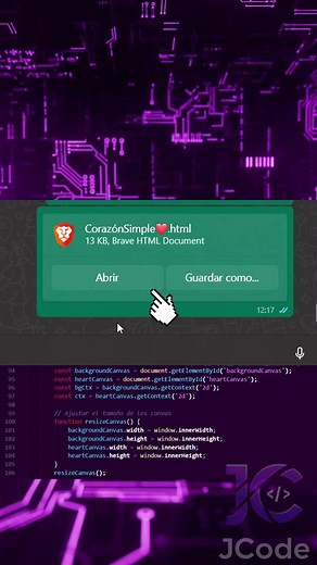 Animación de Corazón en HTML, CSS y JavaScript