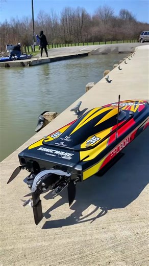 How fast do you think this can go? #speedboat #boatlife #fast #rcboat | boat