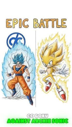 CC Goku vs Archie Sonic: The Battle of Gods 🌌🦔 #shorts