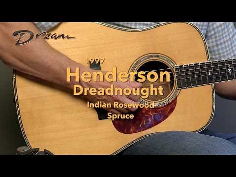 Dream Guitars - 1997 Henderson Dreadnought, Indian Rosewood & Spruce #guitardemo #guitarcraft