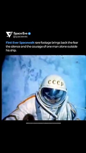 On March 18 1965 Alexey Leonov stepped out of Voskhod 2 and into history, performing the first human spacewalk in Earth orbit. This rare restored color footage brings those tense nine minutes outside the capsule back to life in stunning detail and emotion. Follow @spaceeves #SpaceHistory #AlexeyLeonov #Spacewalk #SpaceEve | SpaceEve