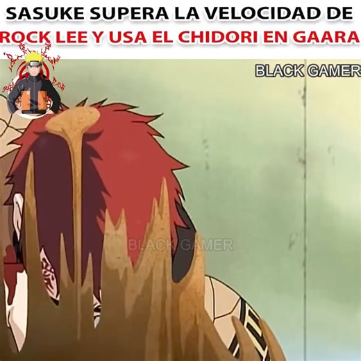 012 Sasuke supera la velocidad de Rock Lee y usa el Chidori en Gaara | Anime Sr chespi