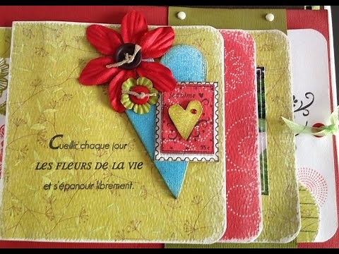 Tuto Scrapbooking : faire une page en cascade ( waterfall )
