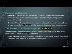 Changing Your dev branch in Gerrit Code Review: Is It Possible?