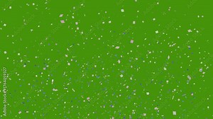 Colorful Confetti Falling on Green Screen – Celebration Overlay
