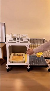 Wheeled Pet Cage#petcage #doghouse #petessentials #doglife #petfurniture